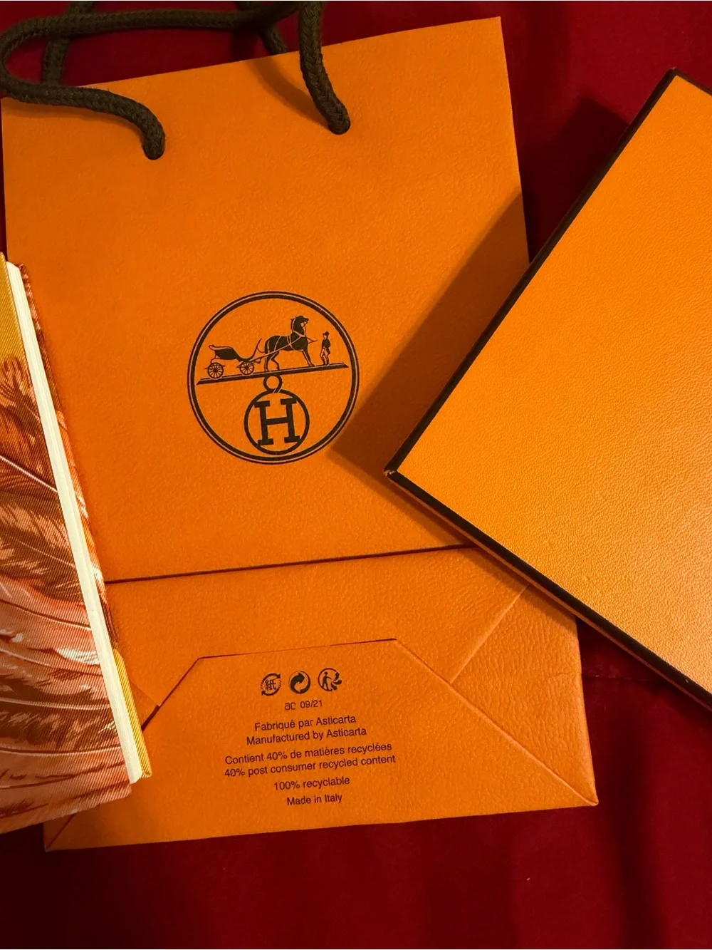 Authentic Hermès Silk Notebook 